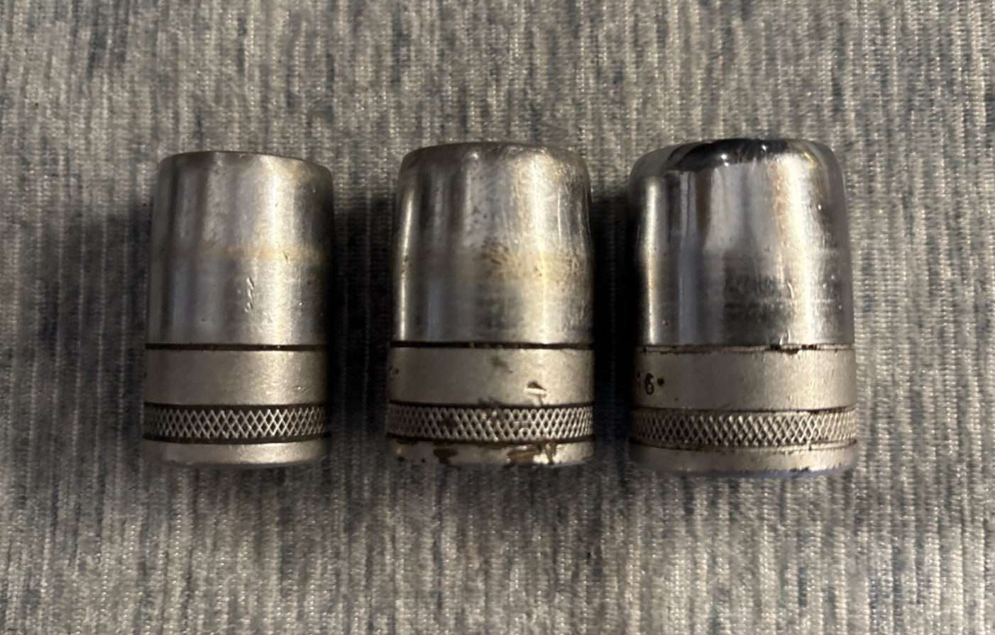 Vintage Knurled S-K (SK) Socket Lot – 1/2 Drive SAE 10 PCs – 7/16” to 1 1/16”