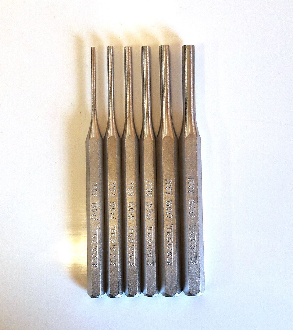 Teng Tools PPS06 Special steel pin punch set of 6 Pieces 69110104