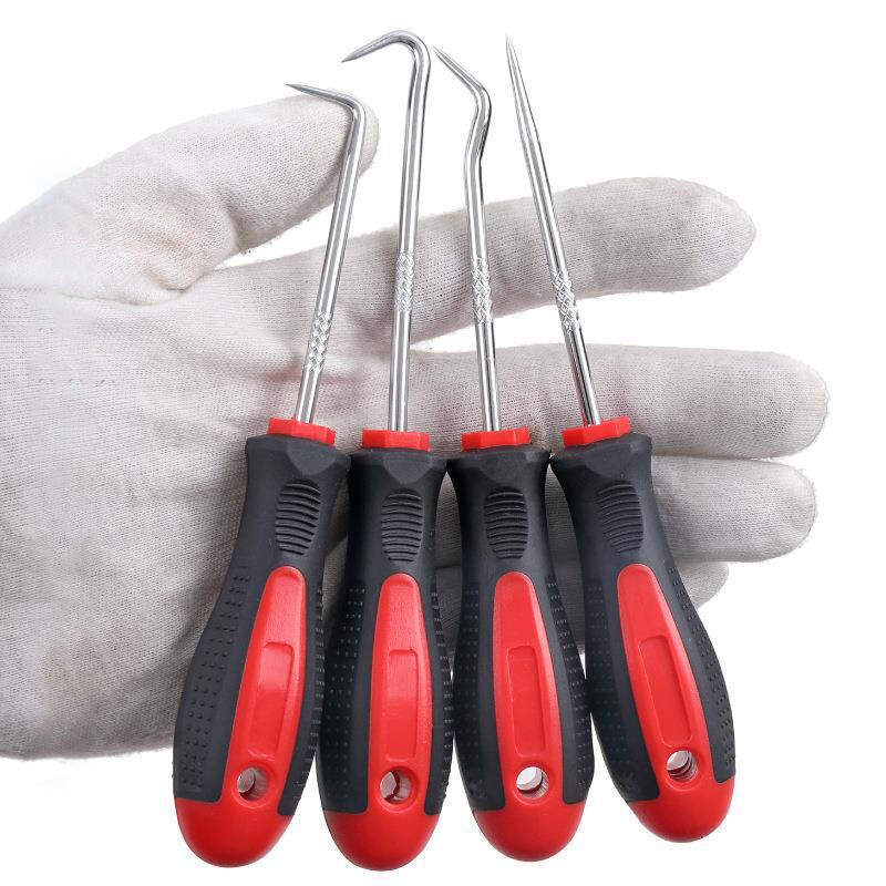 4-Piece Precision Scraper Hook and Pick Set Automotive and Electronic Hand Tools