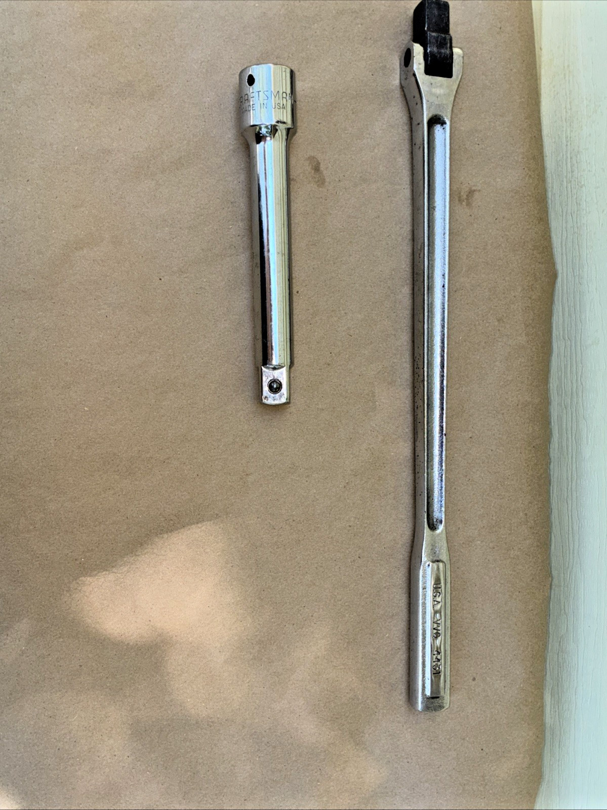 Vintage Craftsman VVQ 4431 3/4″ Drive 18” Breaker Bar USA Made W/ 8″ 3/4″ EXT.