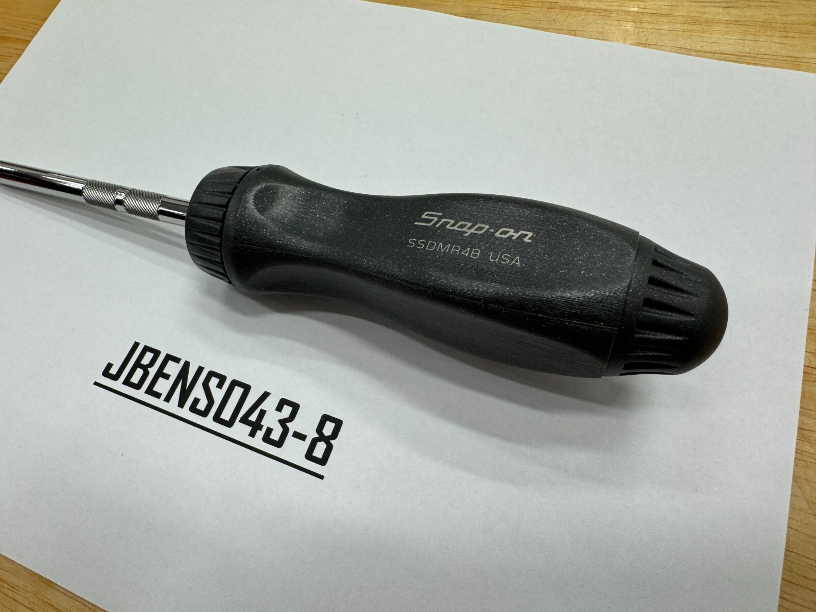 Snap-on Tools NEW DARK TITANIUM 1/4″ Drive Hard Grip 4″ Ratcheting Driver TMR4DT