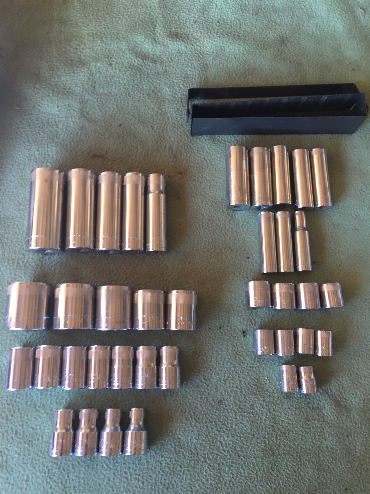 Craftsman Vintage Metric mm 12-6 Point Socket Set lot of 39-V-VV Great Condition