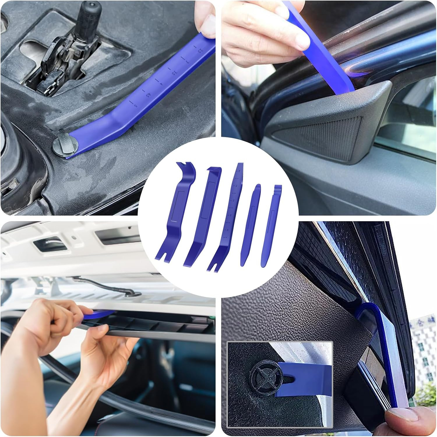 Plastic Trim Removal Pry Tool Set for Car Radio Panel Door Dash Clip Fasteners