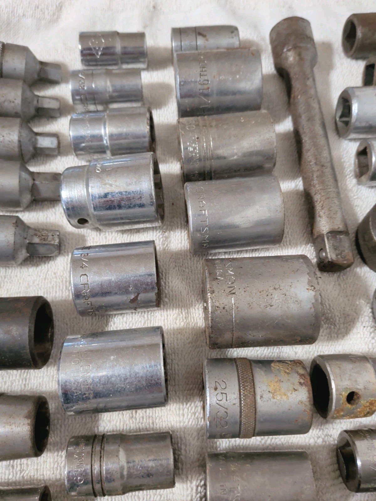 Vintage Sockets USA Made Tools 57 Pcs 1/2″ Drive Mac, Craftsman, Proto, Etc.