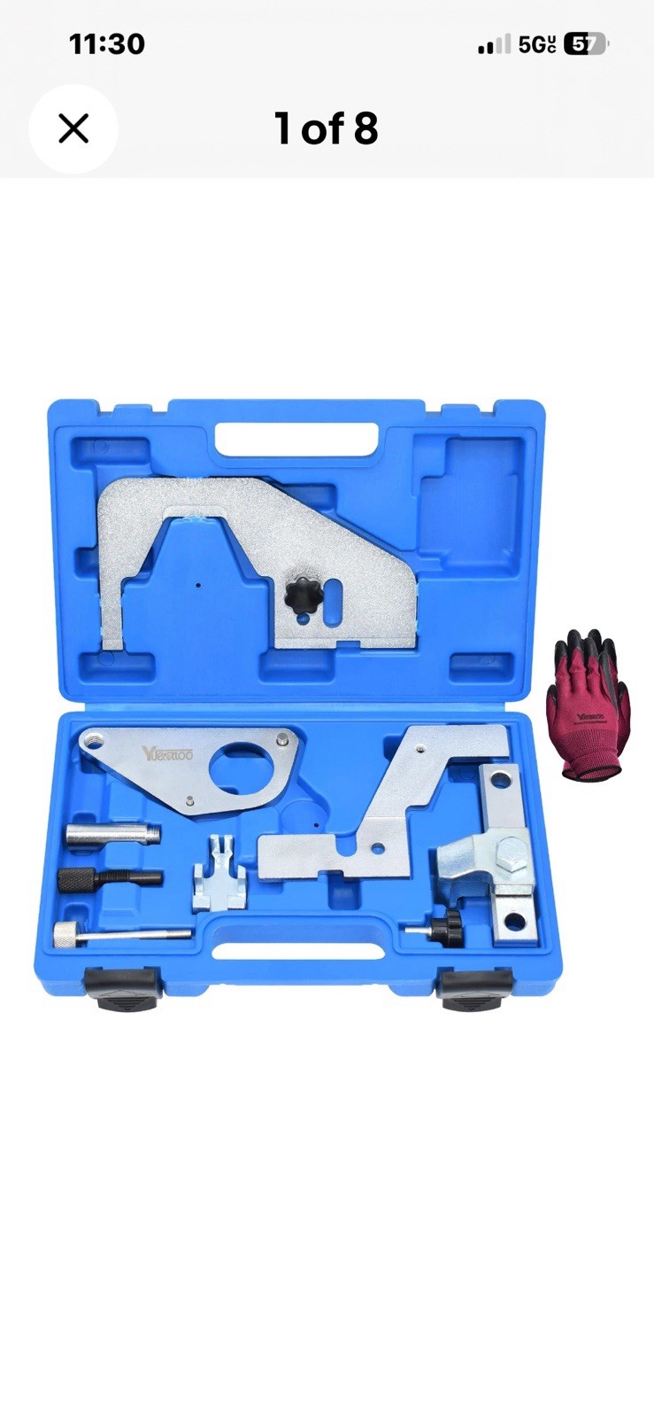 Yuesstloo Engine Camshaft Timing Locking Tool Kit, 9PCS Blue case