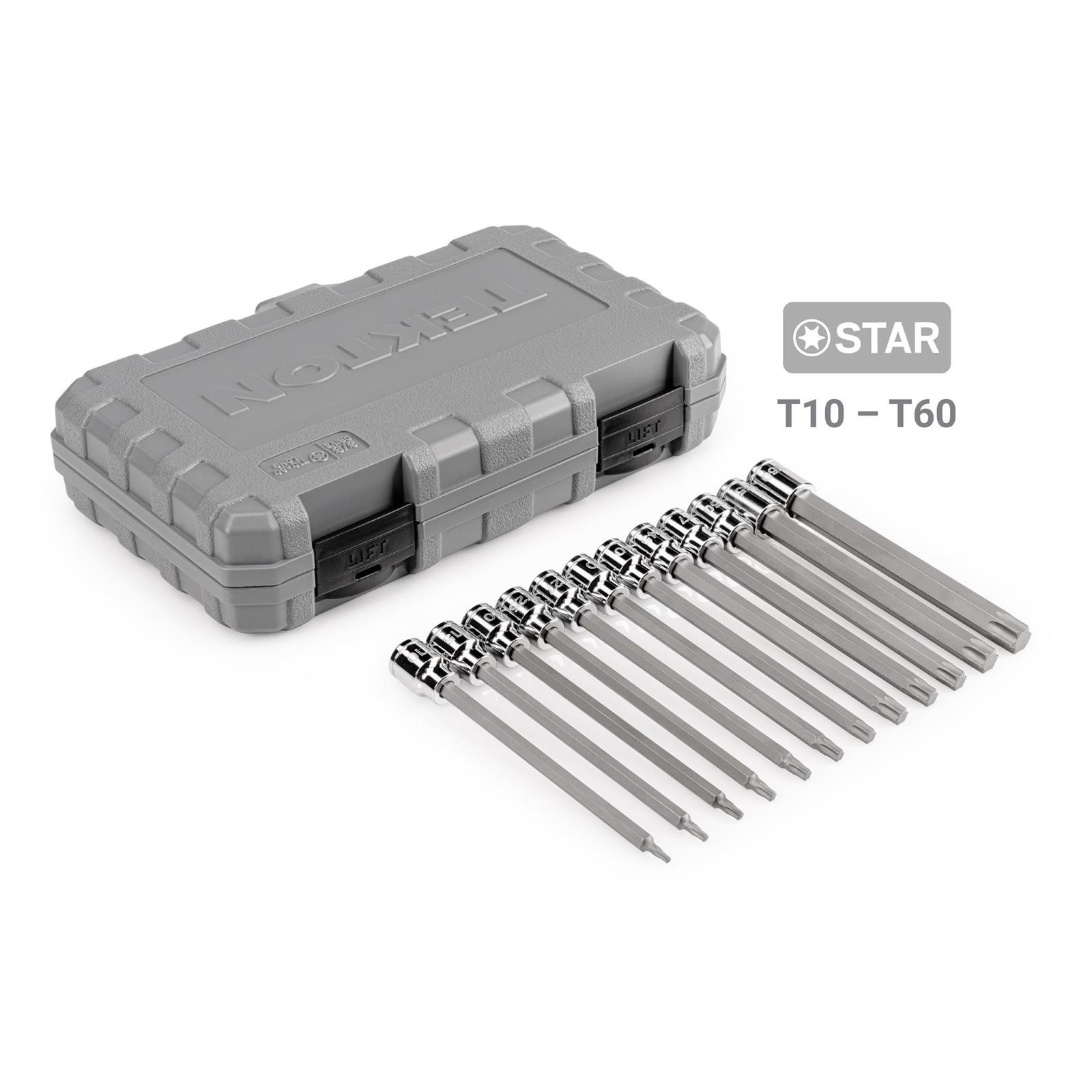 Tekton SHB91900 3/8″ Drive Long Hex/Torx Bit Socket Set, 31-Piece