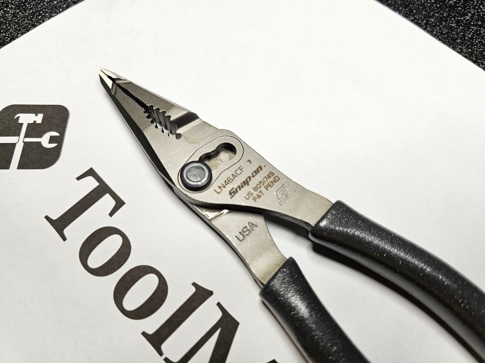 Snap-on Tools USA NEW TITANIUM 7″ Talon Grip Long Nose Slip Joint Pliers LN46ACF