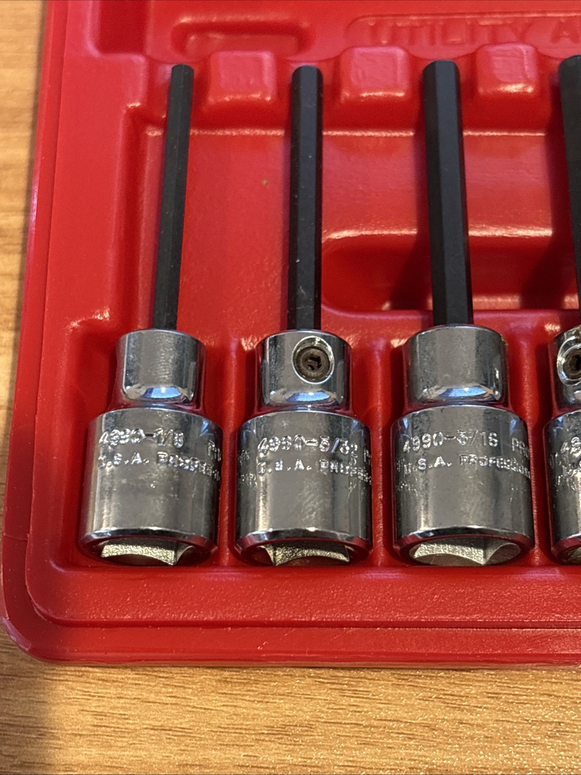 Proto 10 pc. 1/2″ & 3/8″ Drive SAE Hex Bit Socket Set 4990 & 5441 & Case 4968PB