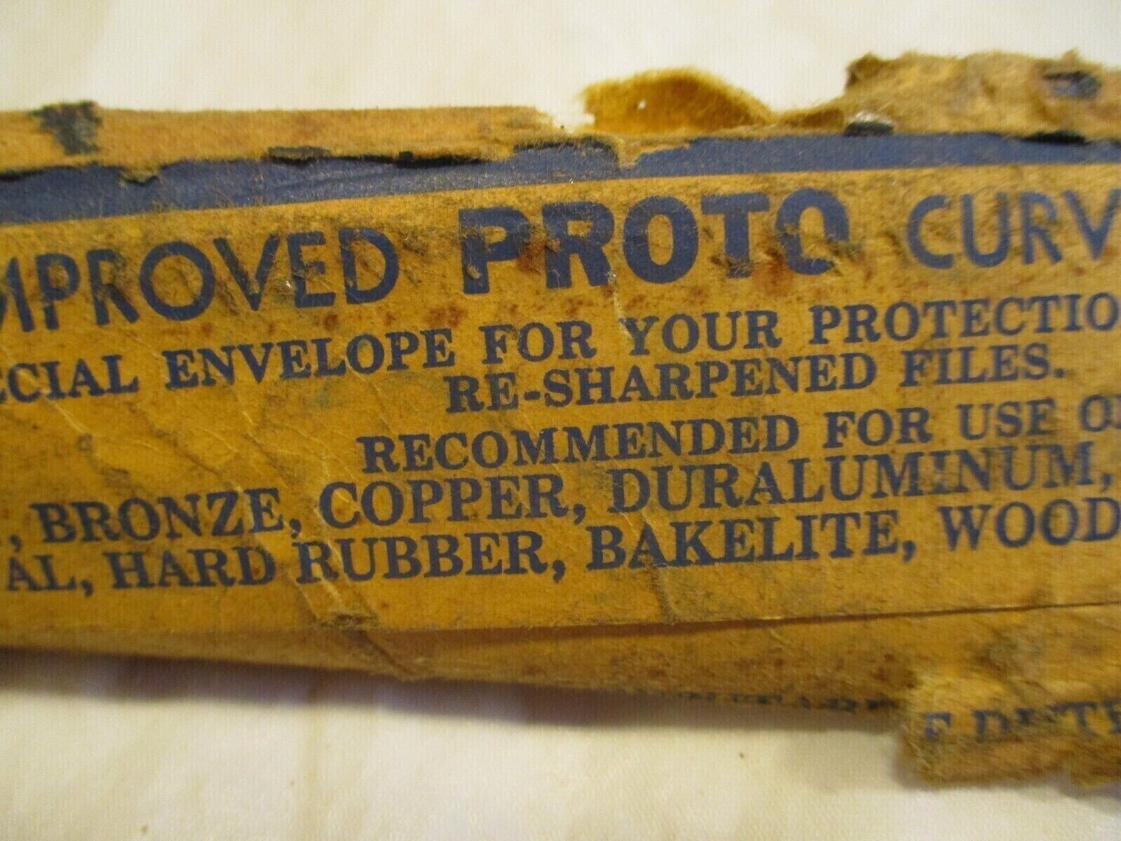 VTG PROTO curved tooth file No. 1501 BABBIT 14″ 7 tooth file auto/metal body GC
