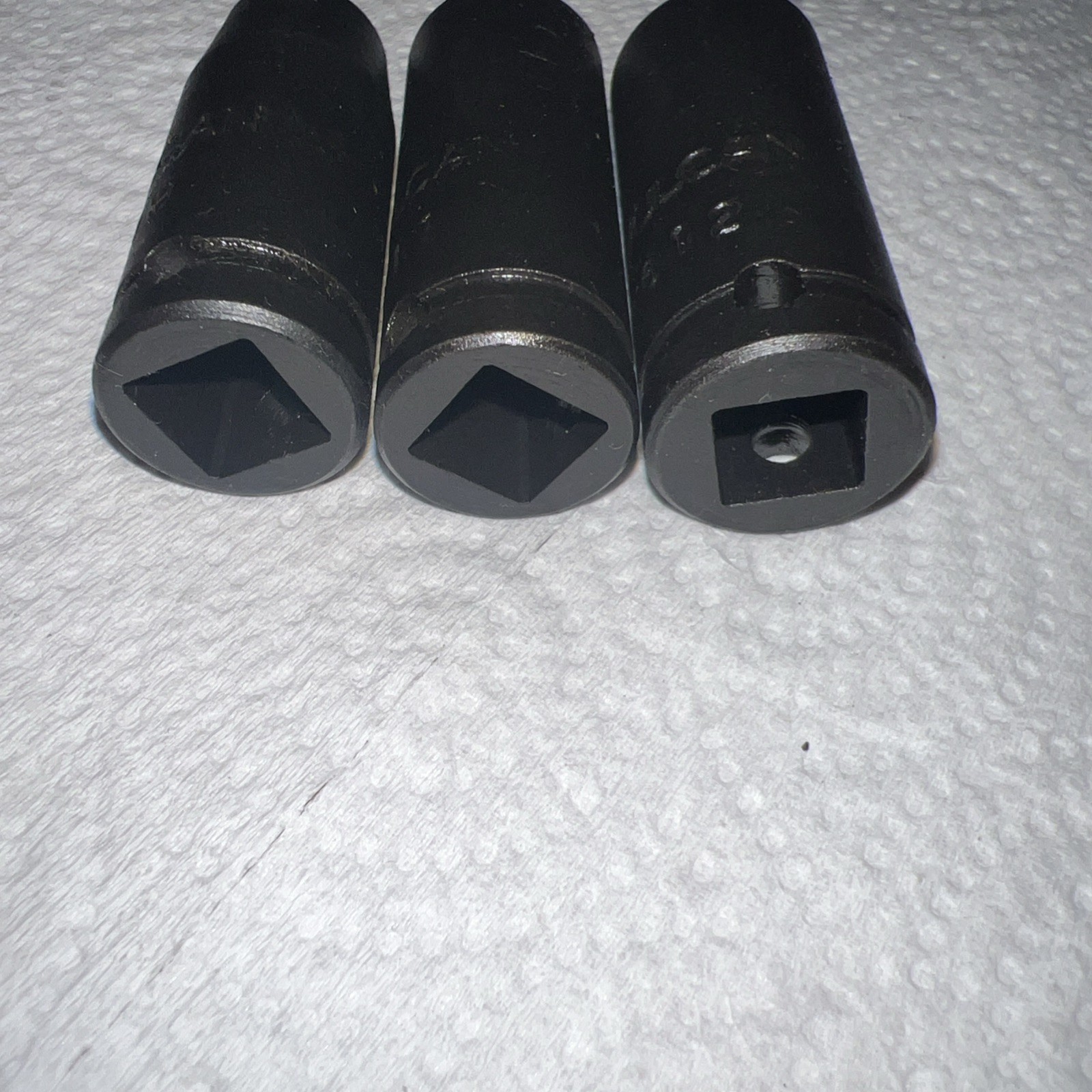NOS VULCAN Tools 3pc Metric Deep Impact Socket Set, 3/8” Drive, 6 Point USA