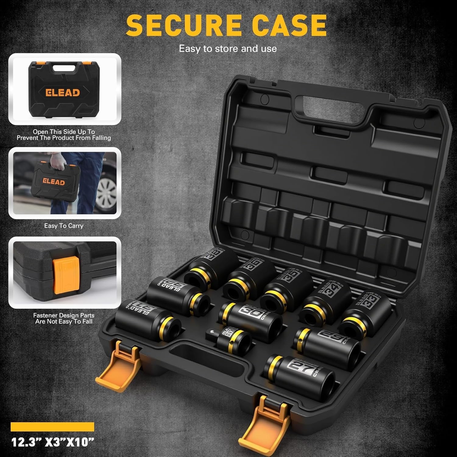 11-Piece Metric Deep Impact Socket Set – Perfect for Axle and Bearing Repairs