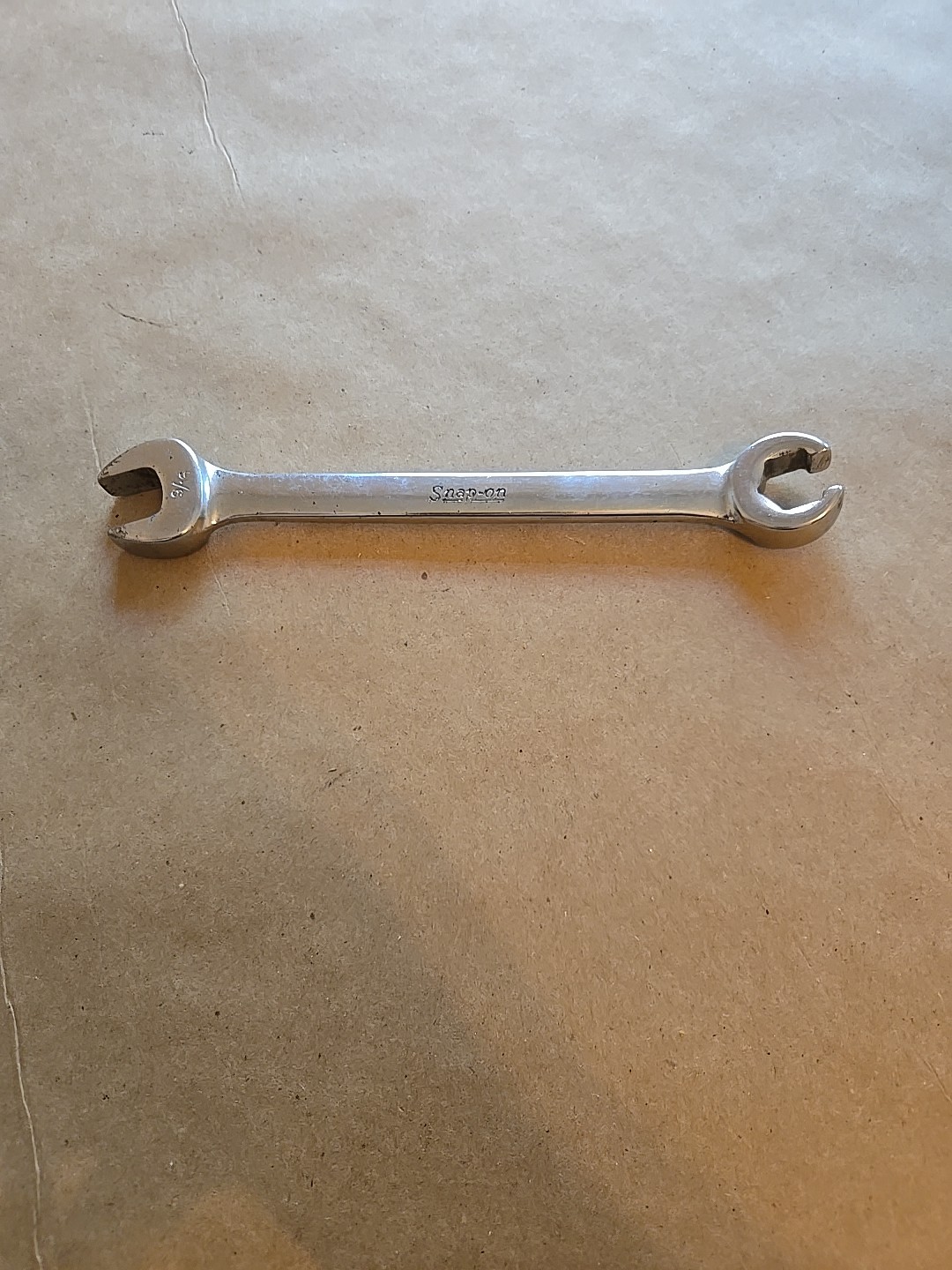 Snap On 9/16″ 6PT SAE Chrome Open/Flare Nut End Combination Wrench RXS18