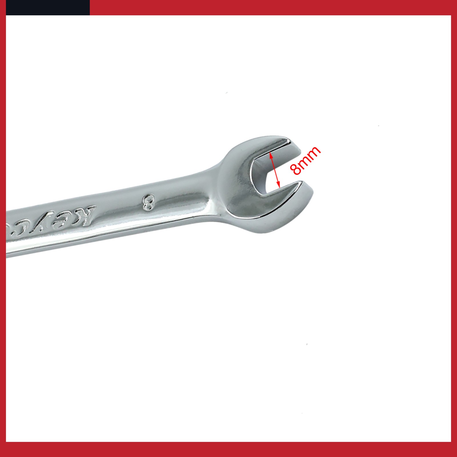 Universal 8mm 0.31″ Double Flex-Head Open End Spanner Ratchet Wrench Pack of 1