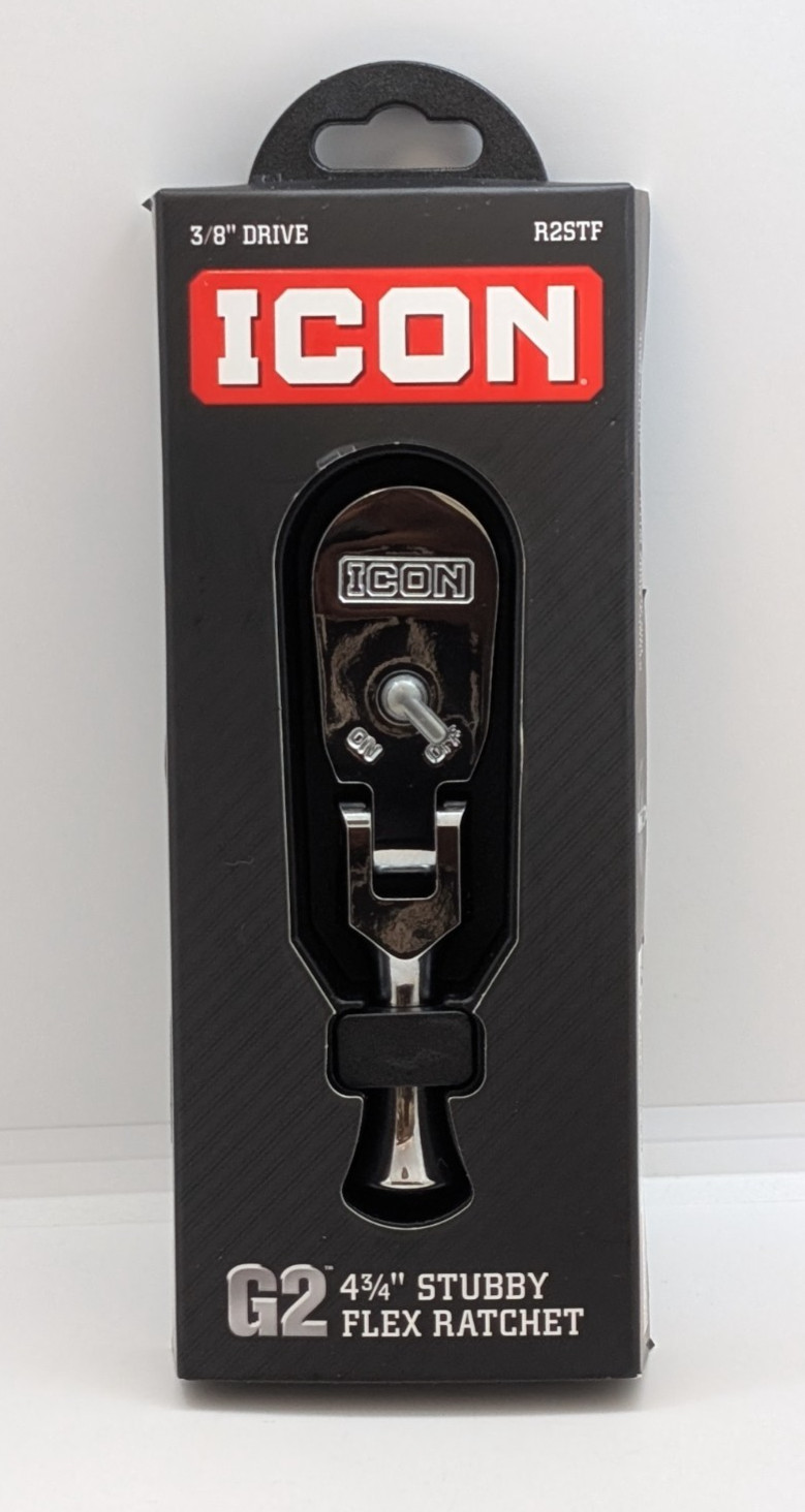 ICON G2 3/8″ Drive 4-3/4″ Stubby Flex Ratchet – R2STF – 70425 – NEW IN PACKAGING