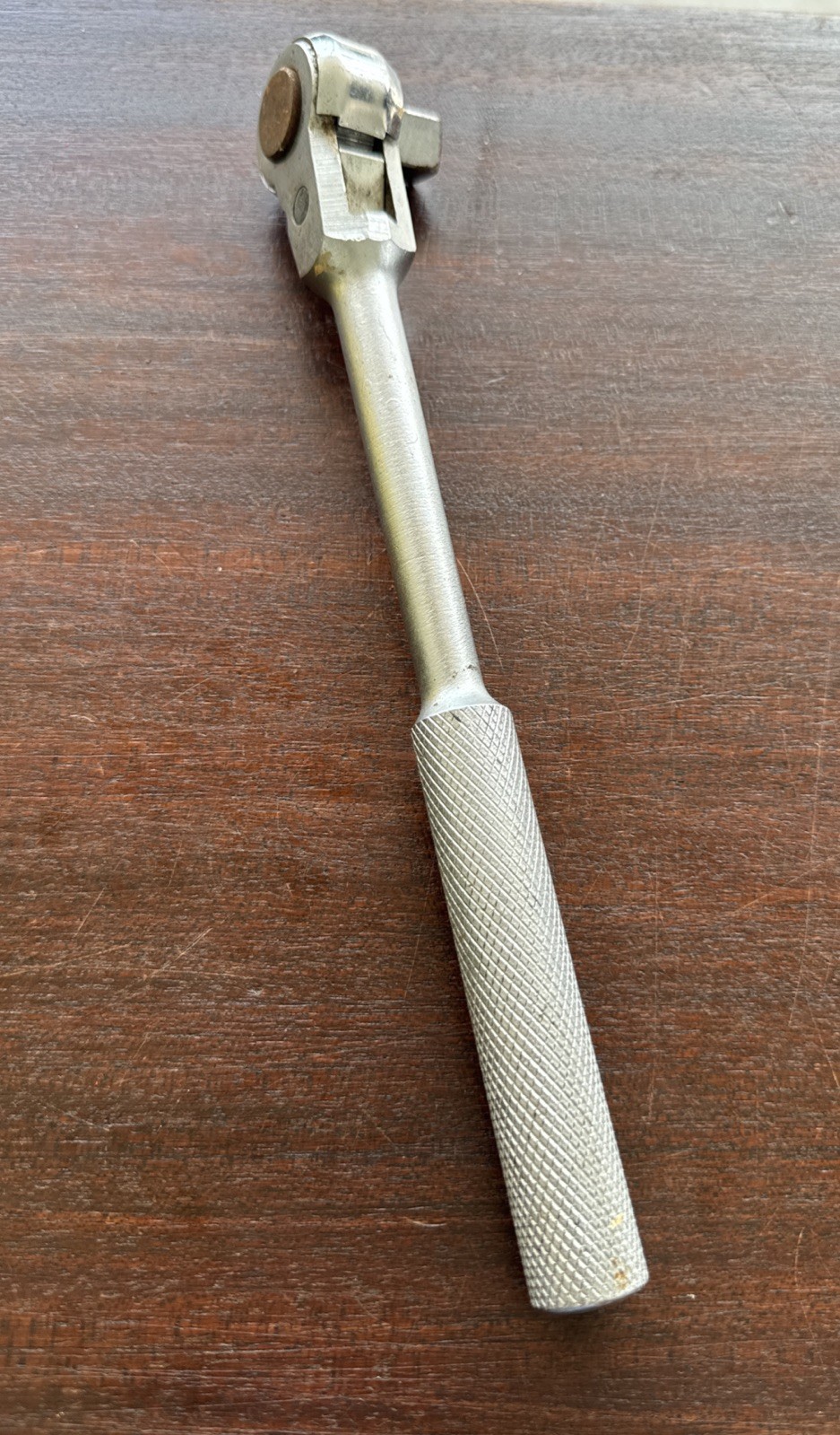 77JA Action Thorsen 3/8″ Ratchet Open Gear Head Knurled Handle USA VTG Round EUC