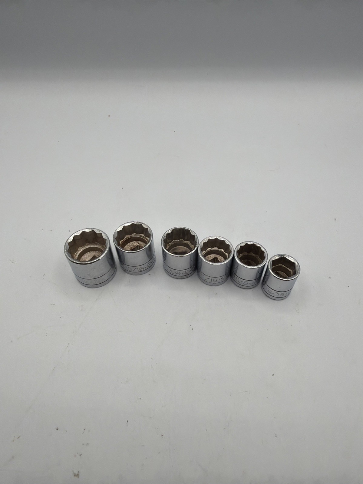 SK Tools set of 6 Sockets 3/8″ drive 9/16, 5/8, 11/16, 3/4, 13/16, 7/8″