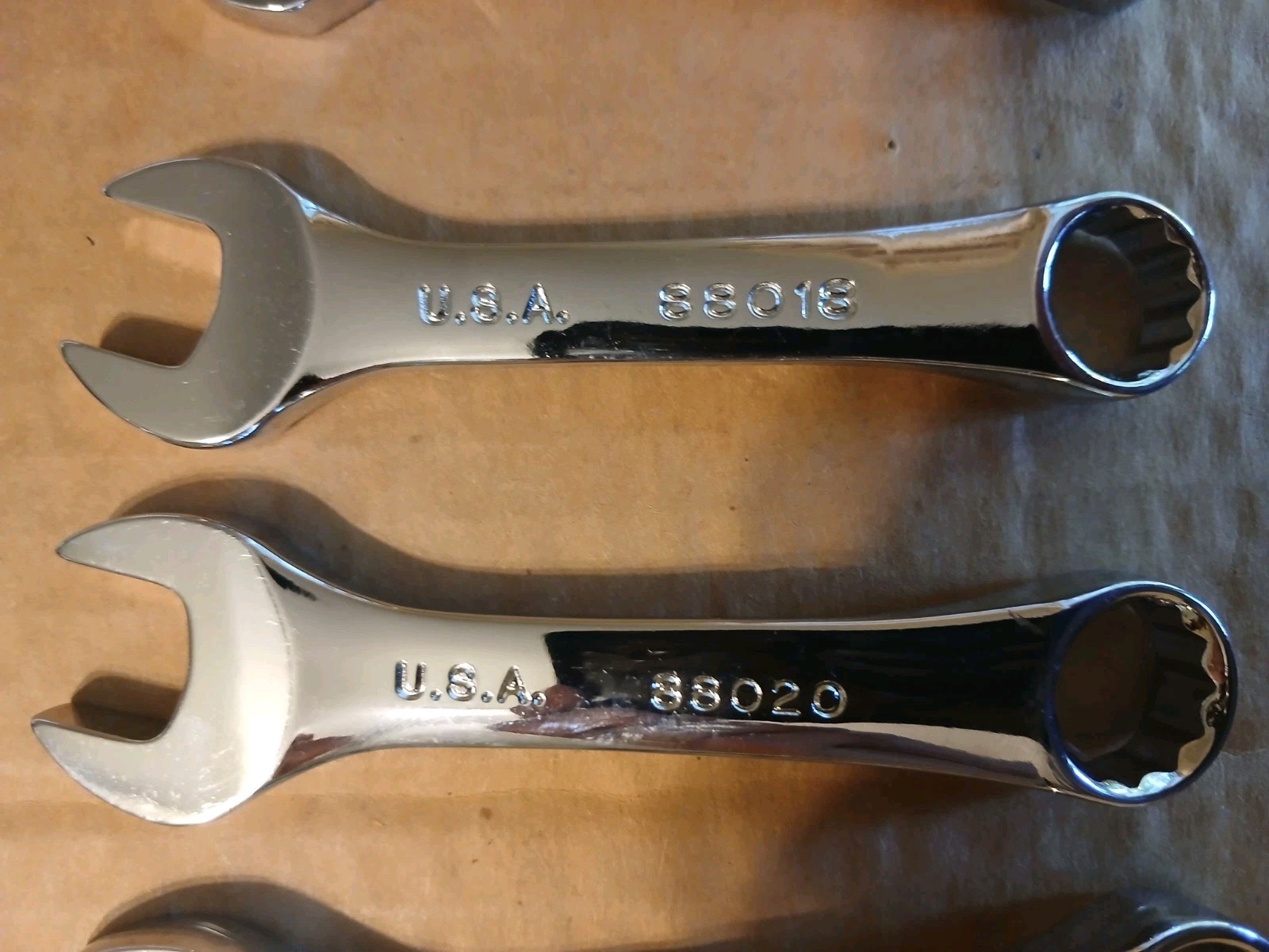 S-K 7 pc Stubby Combination Wrench Set 3/8-3/4 Made In The USA