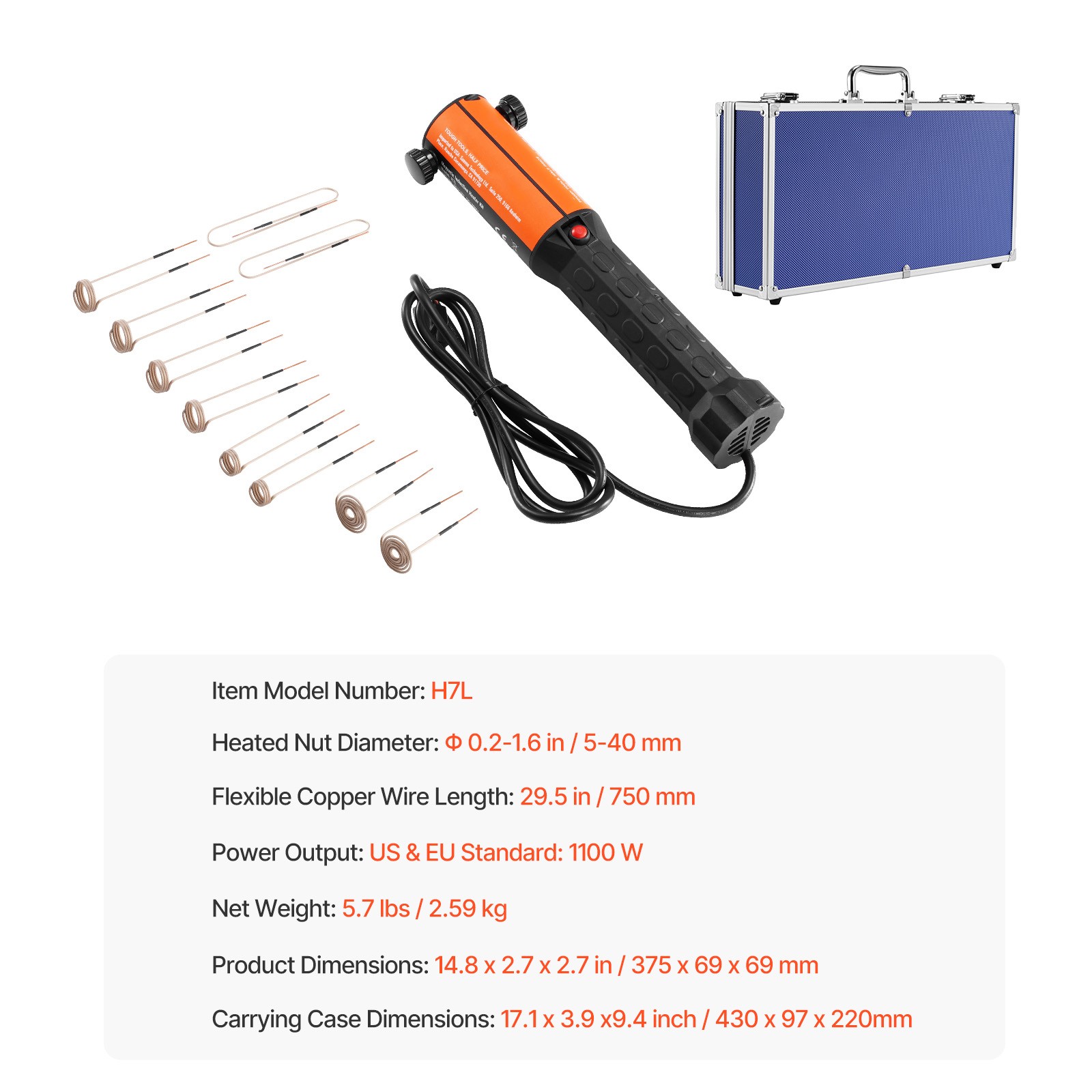 Uimoso 1KW Handheld Induction Heater for Efficient Bolt Removal