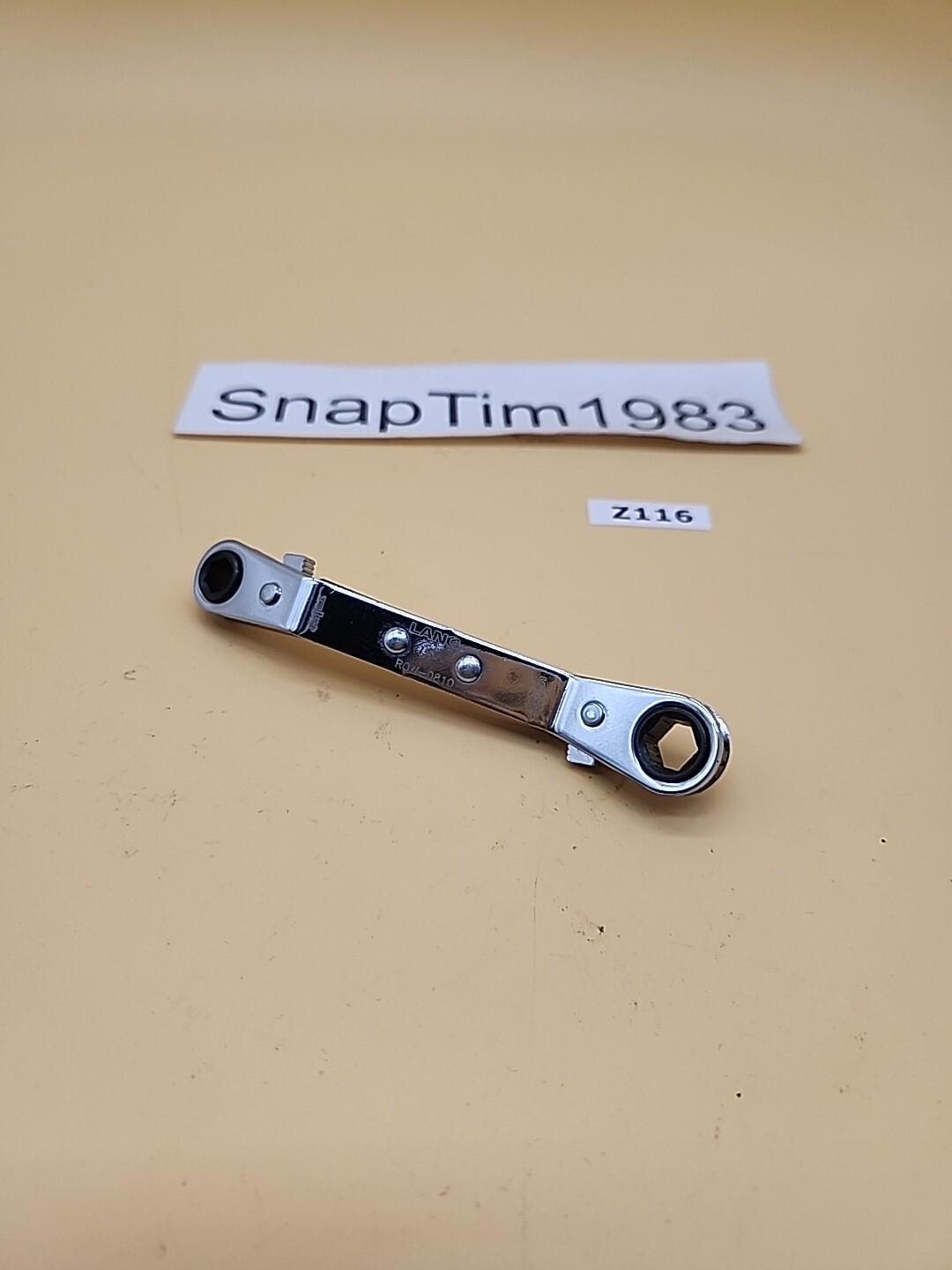 Lang Tools ROW-0810 1/4″ x 5/16″ .6Point Angled Reversible Ratcheting Wrench