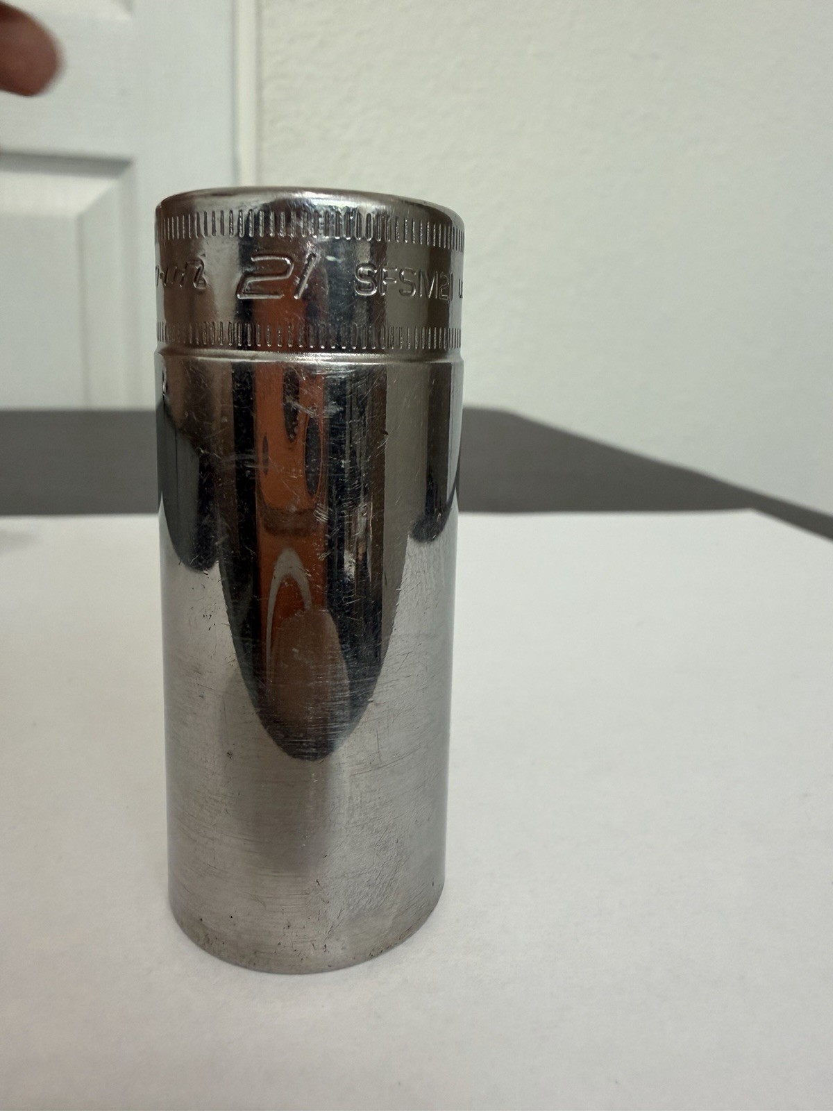 Snap On 3/8″ Drive 6-Point 21mm Deep Chrome Socket SFSM21