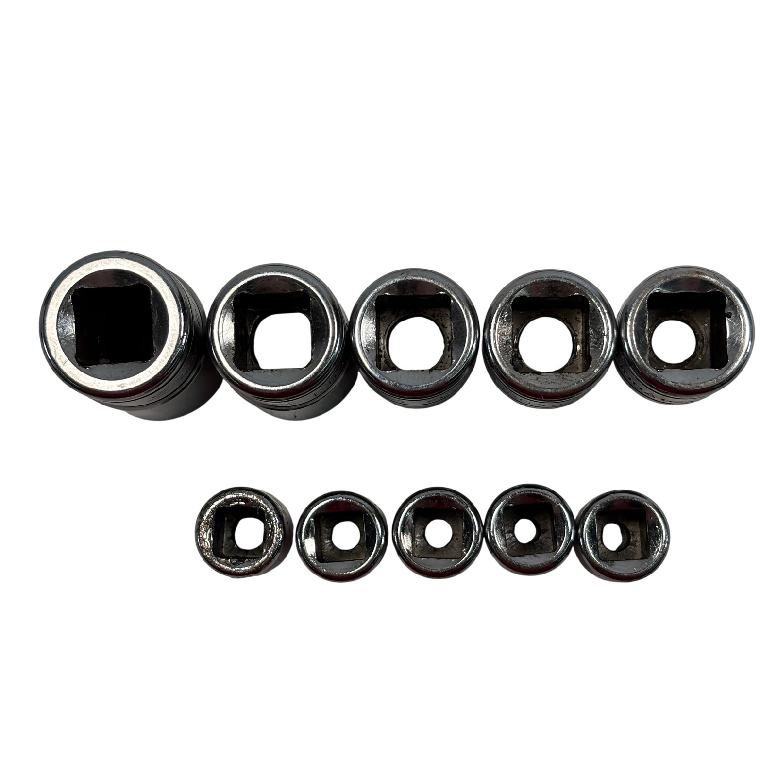 Snap-on 10-Piece Combination 3/8″ / 1/4″ Drive Shallow Socket Set FLE180A