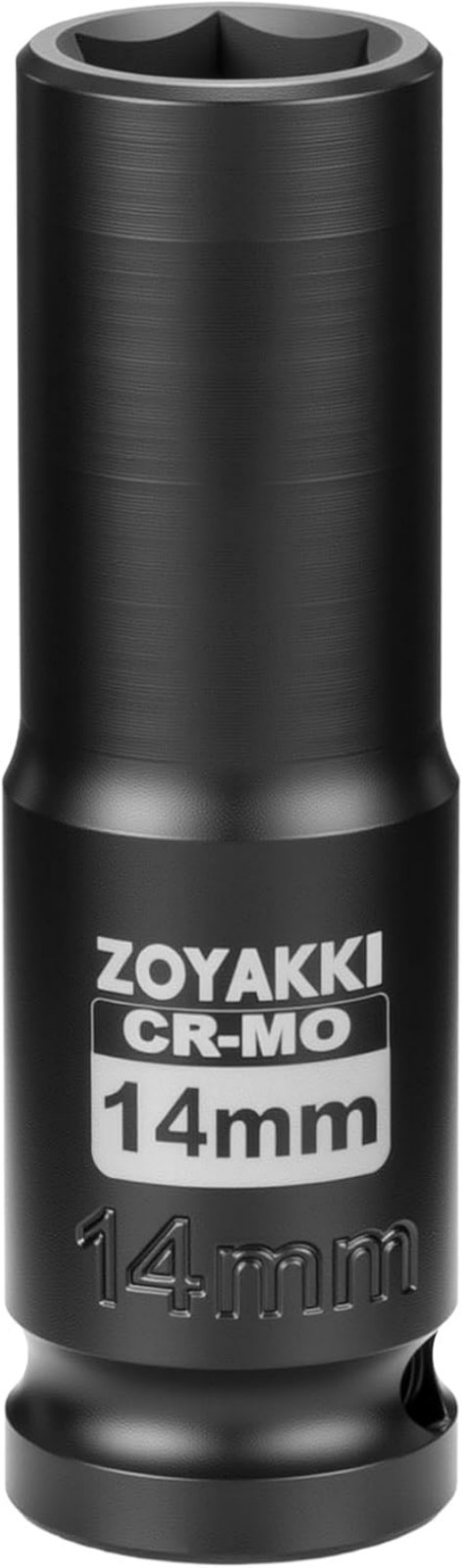 1/2″ Drive x 14 mm Deep 6 PT Impact Socket, CR-MO,1/2-inch Drive 6 Point Axle…