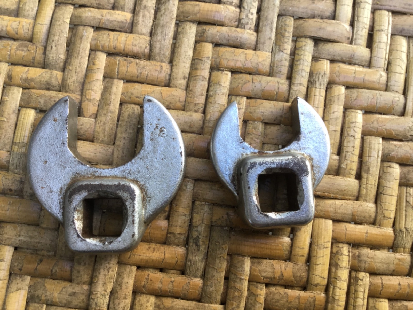 2 Vtg Used PROTO TOOLS 3/8″ Drive 5/8″ & 3/4″ Crows Foot Wrenches 4920 & 4924