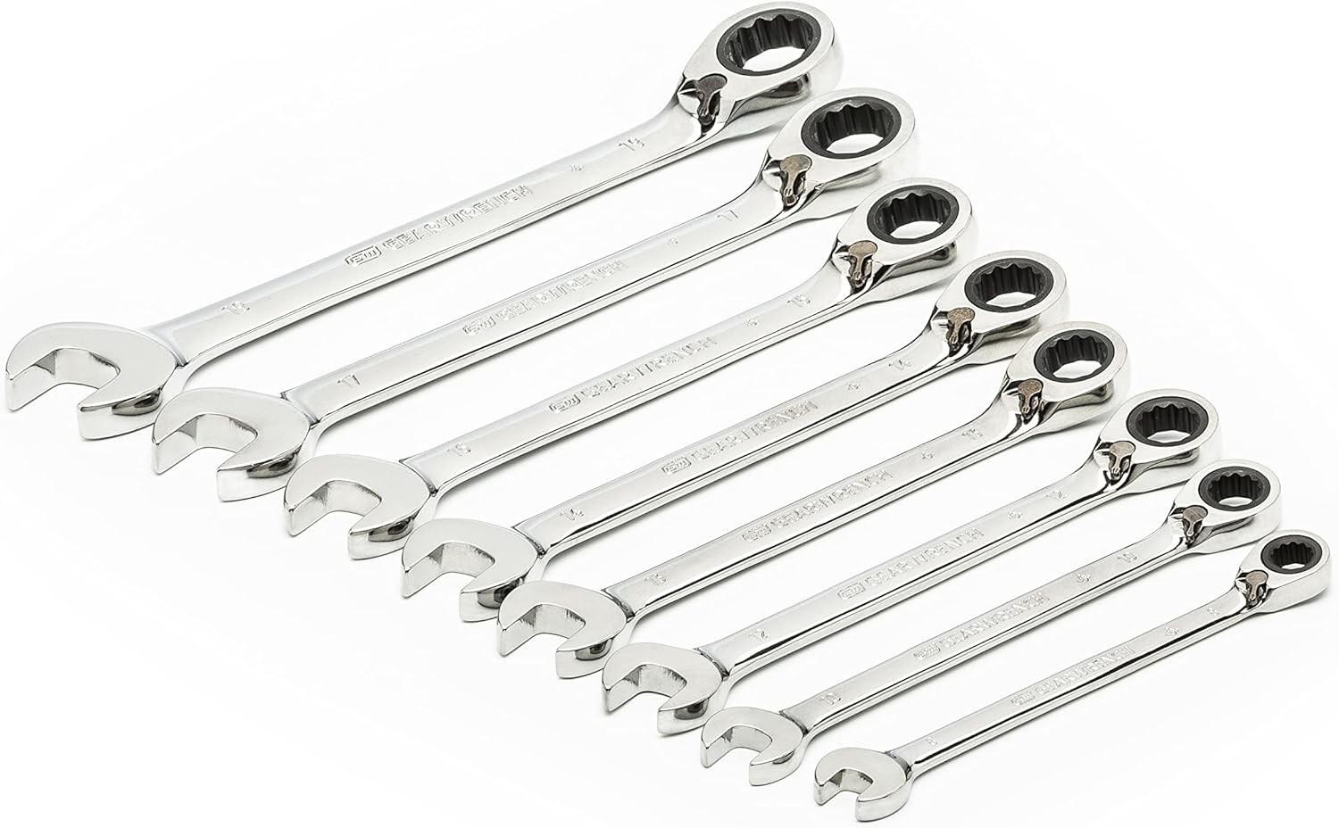 GEARWRENCH 8 Pc. 12 Pt. 8mm 10mm 12mm 13mm 14mm 15mm 17mm 19mm, Chrome