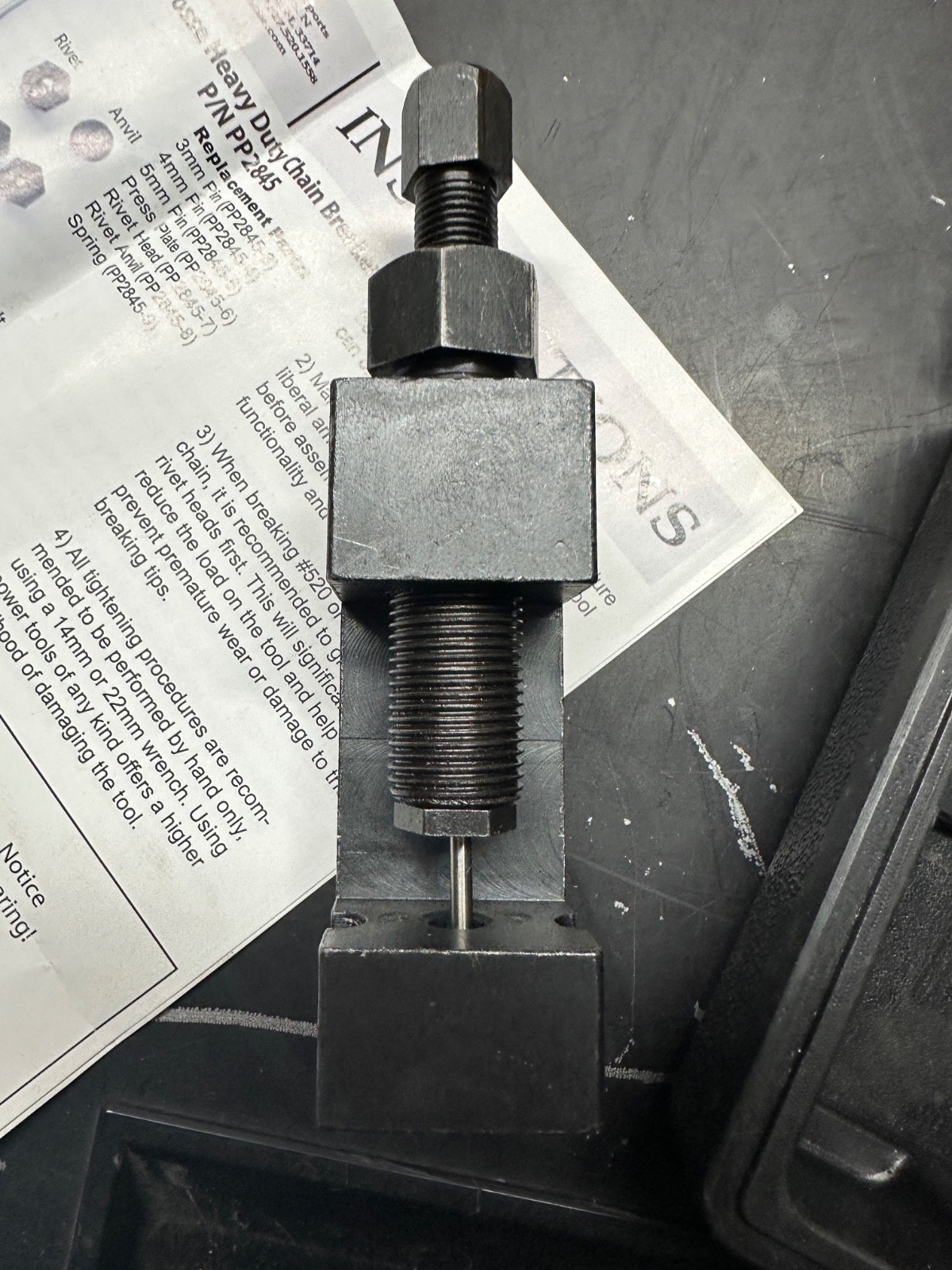 Pit Posse Heavy Duty Chain Breaker PP2845 w/Motion Pro Alignment Tool 57-8048