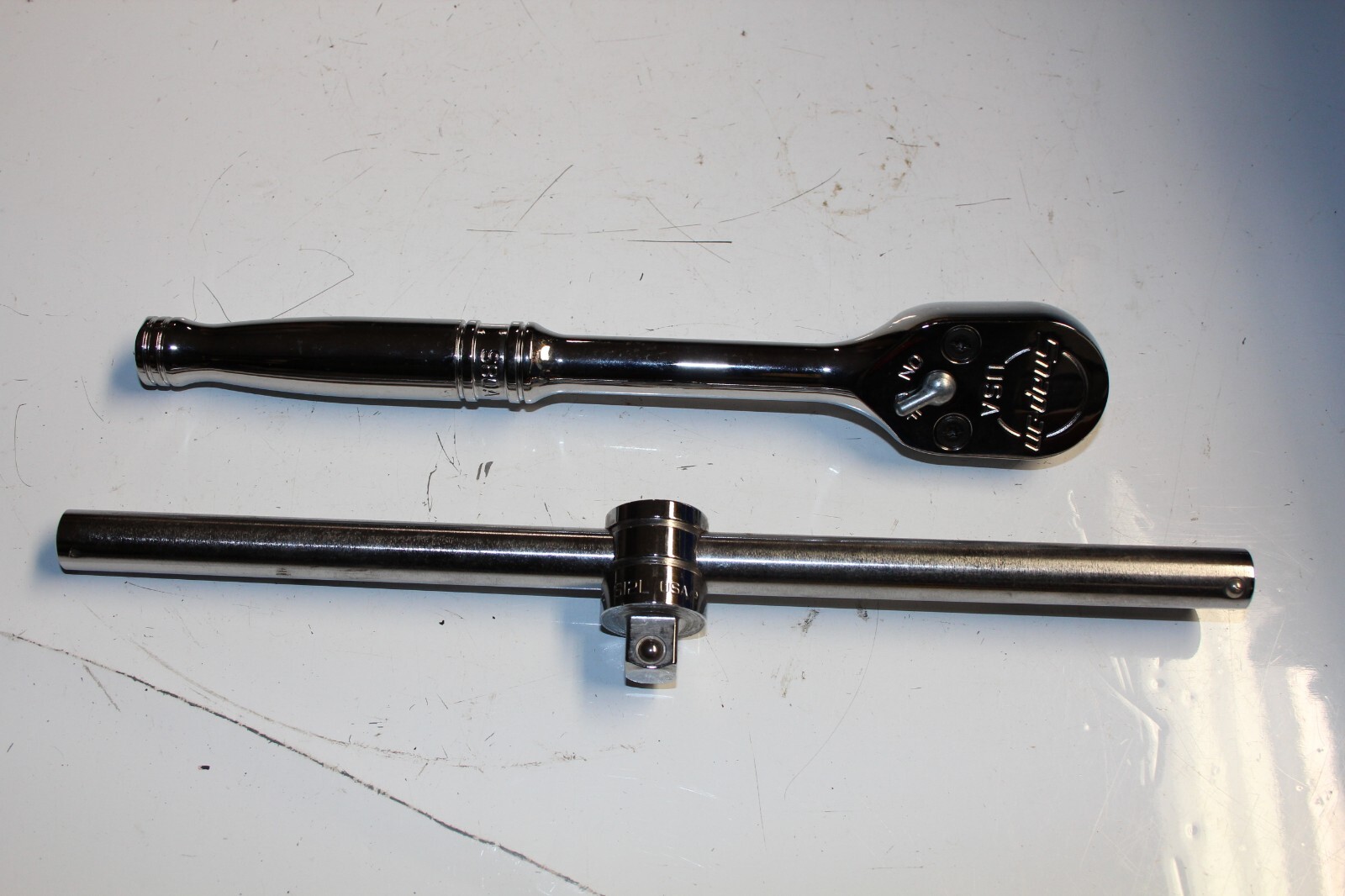 SNAP-ON TOOLS 1/2″ DRIVE DUAL 80® Standard RATCHET & T12L SLIDING BAR 2pc USA