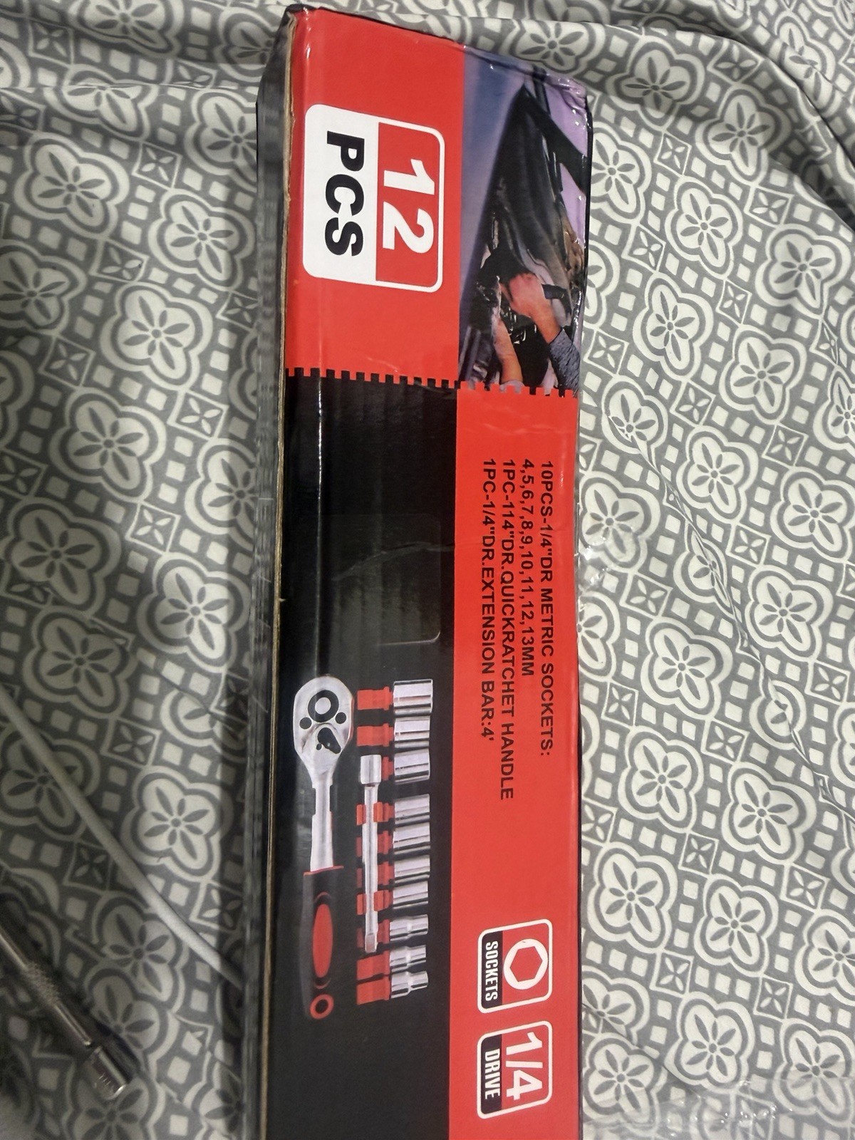 12 Pcs 1 /4 DR Metric Sockets