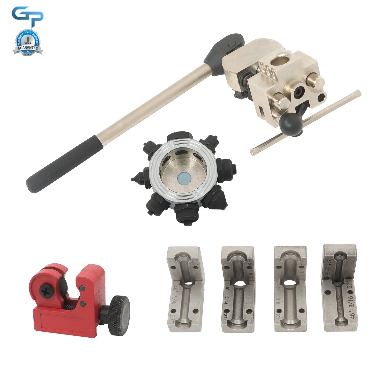 Brake Line Flaring Tool Kit Double Flaring Tool 37° & 45° for 3/16″ to 3/8″ Tube