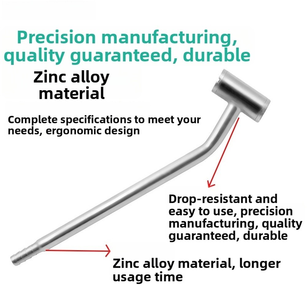 Dual Head Tire Inflator Nozzle for Truck Motorcycle Car Bike Zinc Alloy Build