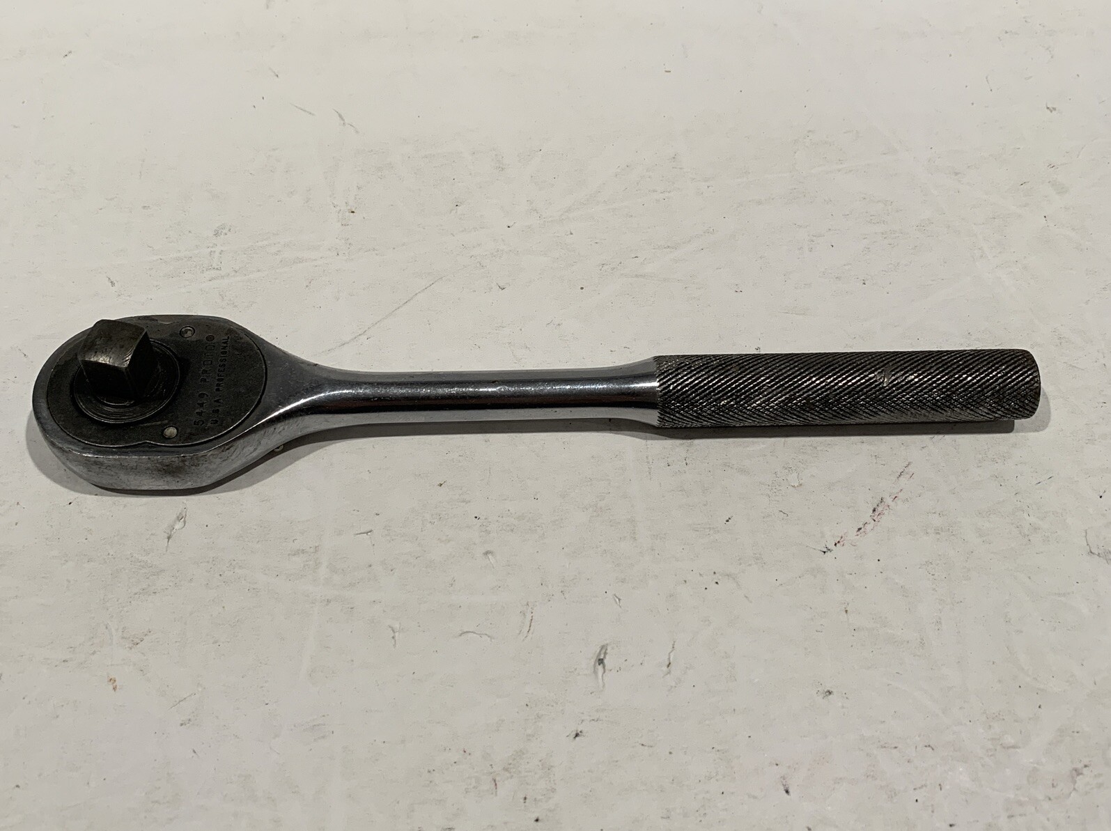Proto 1/2″ Drive Ratchet 5449 MFD Reversible Knurled Handle USA Vintage