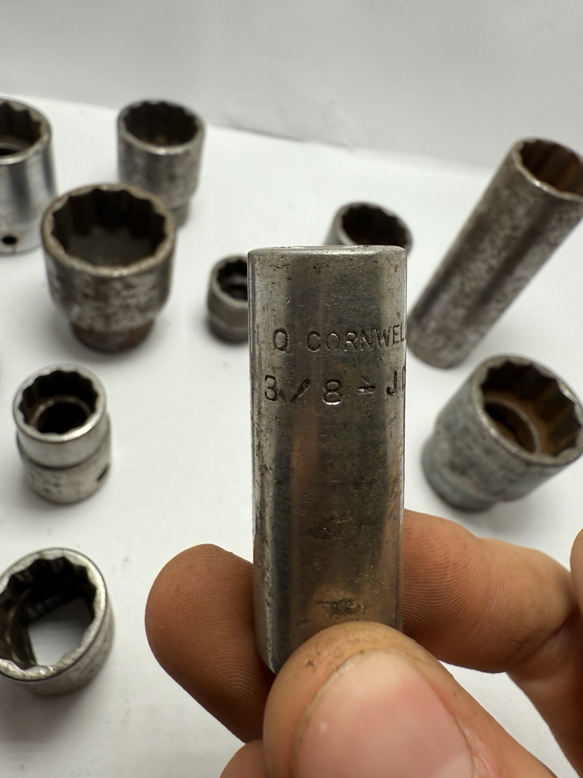 Lot Of 18 Cornwell 12 Point 6 Point 1/2 3/8 Sockets Vintage Different Sizes