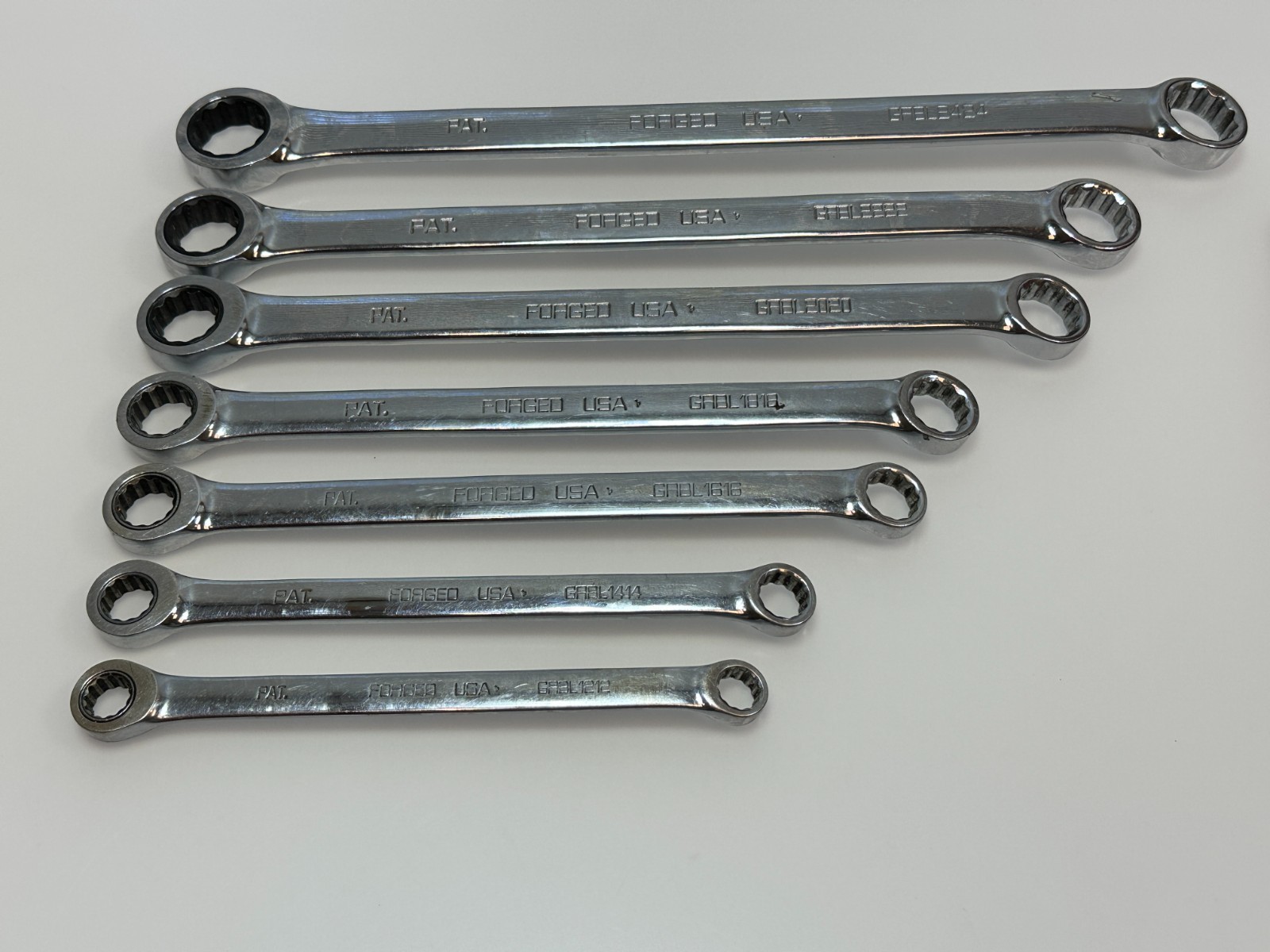 🇺🇸 Matco Tools USA SGRBL7T Pro Swing 7pc Box End Ratcheting Wrench Set, 12 Pt.