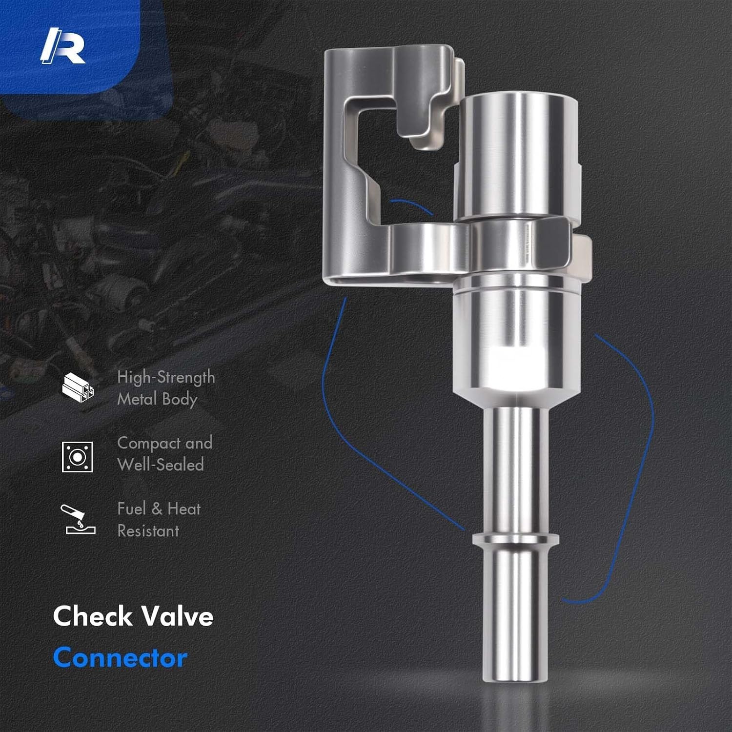 Fuel Pump Line Return Check Valve Connector for Ford F150 F250 F350 1L3Z9J274-BA