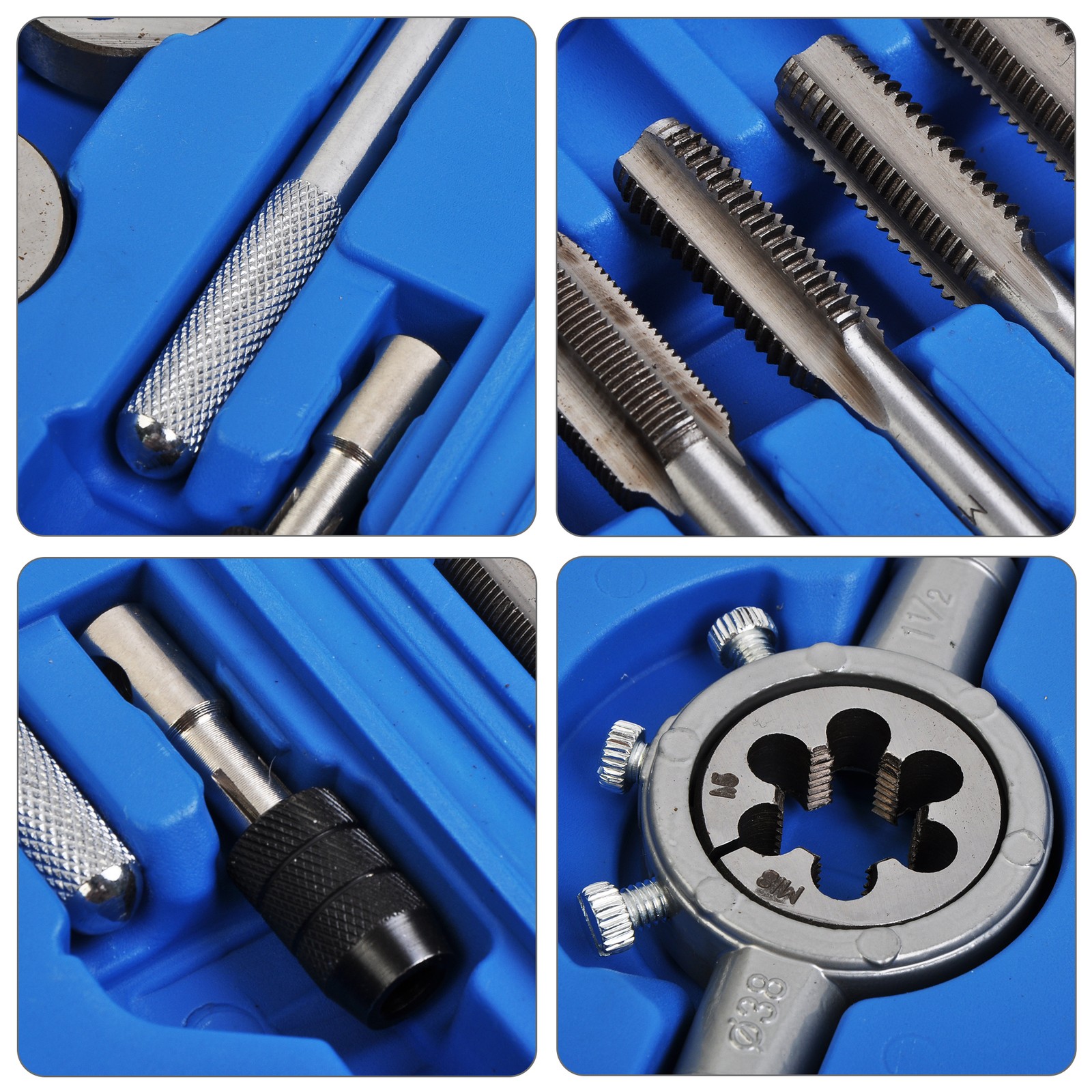 Metric 110pc Combination Tap and Die Screw Extractor Remove Set Alloy Steel Set