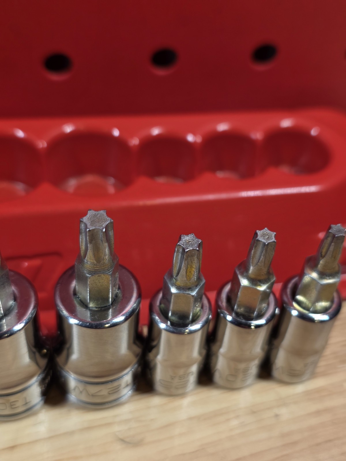 Snap-on 209EFTXBY 9-Piece Combo Drive HEAVY DUTY Removal Torx Bit Socket Set USA