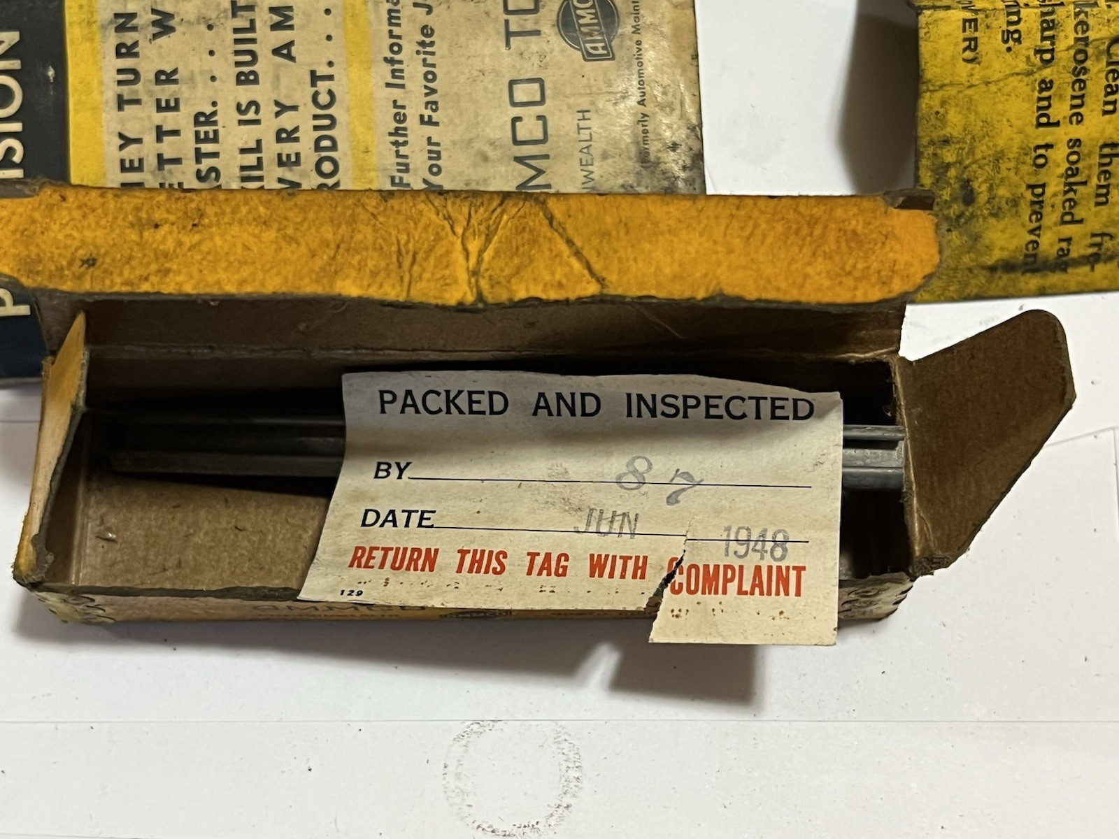 AMMCO Model 100 Vintage Small Bore Cylinder Hone Set in Box 47/64″ – 1-5/16″ USA