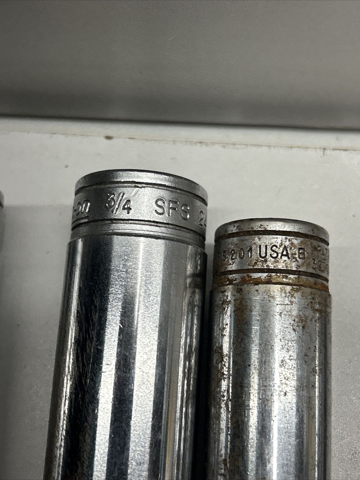 (5) Snap-on 3/8″ Drive 6 Point Deep Socket SFS141 SFS161 SFS201 SFS241 SFS221