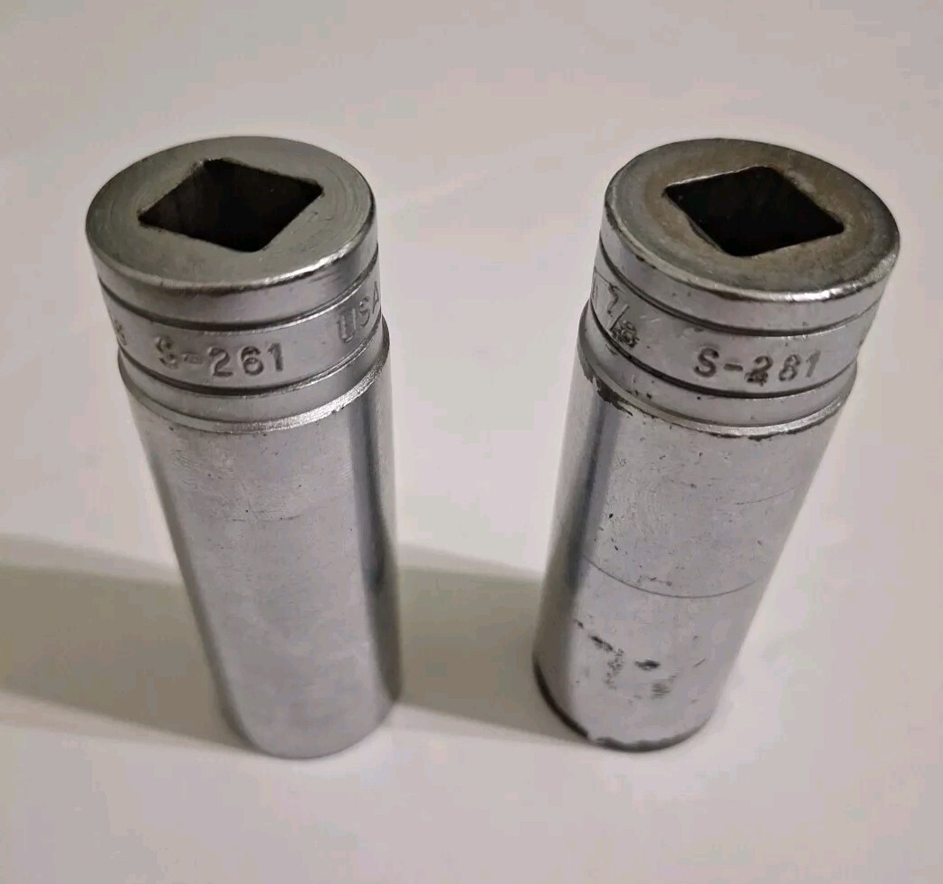 Snap-On 1/2” Deep 12 Point Sockets S-261 (13/16), S-281 (7/8)