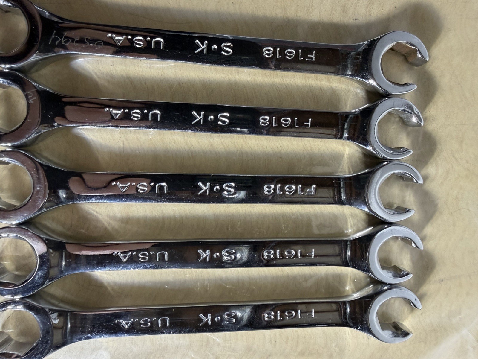 5 pieces – SK Wrench Lot 1/2 9/16 F1618 USA Flare Nut
