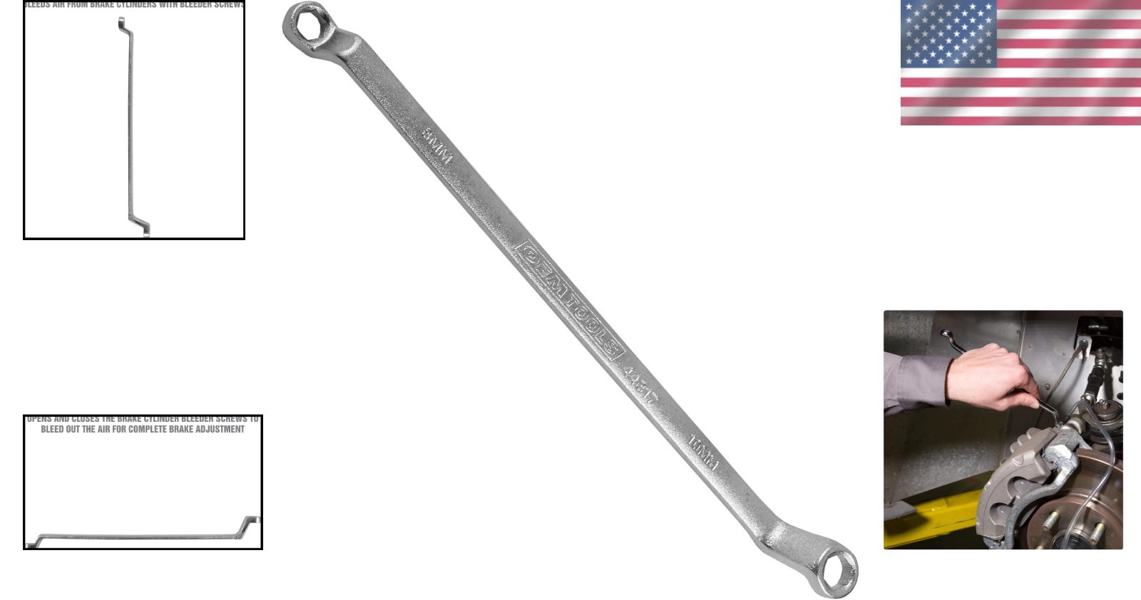 S2 Steel Brake Bleeder Wrench for 8mm & 10mm Screws – Precision Maintenance Tool