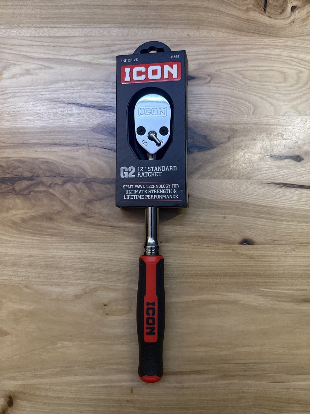ICON G2 1/2 in. Drive, 12 in. Standard Ratchet with Comfort Grip R3SG 70435