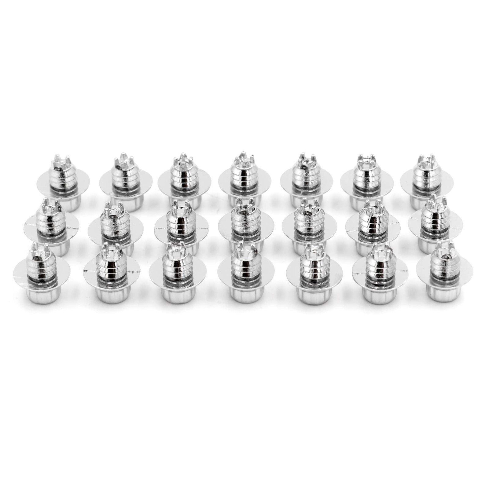 RTRHINOTUNING 50pcs Wheel Top Diameter 13mm, Thread 6.9mm, Chrome