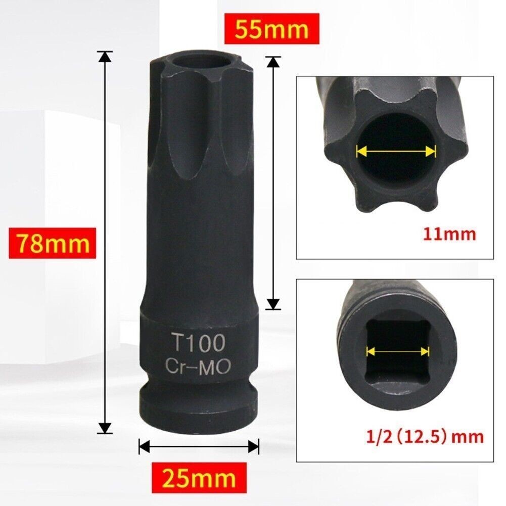 Camshaft Socket T100 Hollow Torx Bit 1/2″ DR Fit Mercedes Benz M270 271 274 Etc