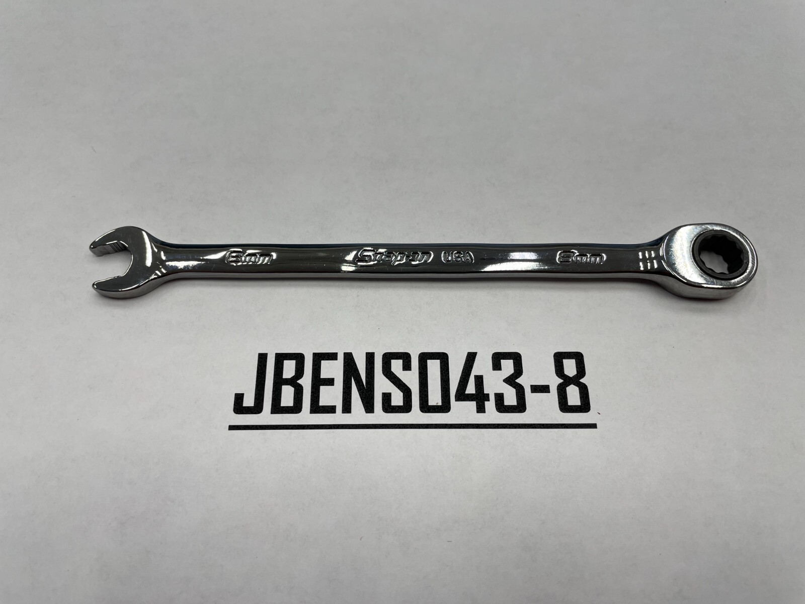 Snap-on Tools NEW 8mm Metric 0° Non-Reversing Ratcheting Combo Wrench SOXRM8A