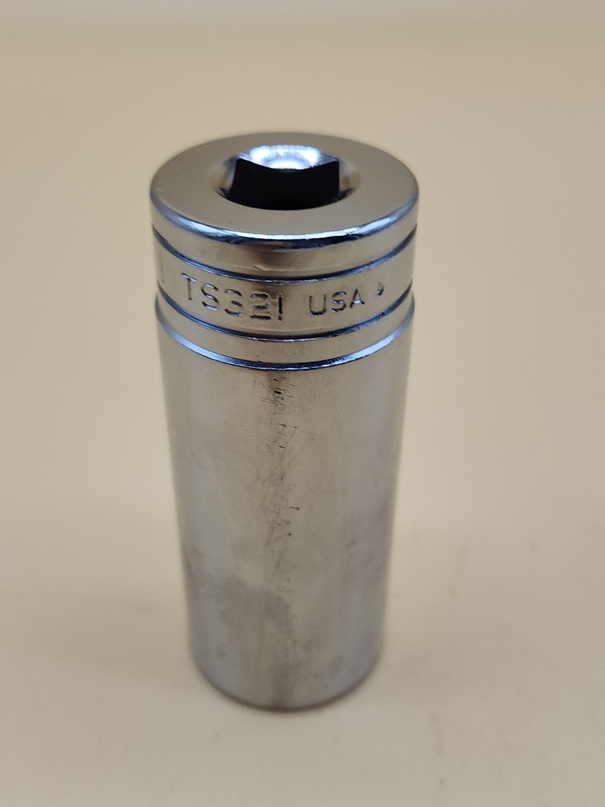 Snap-on Tools 1/2″ Drive 1″ SAE Deep 6 Point Chrome Socket TS321 USA