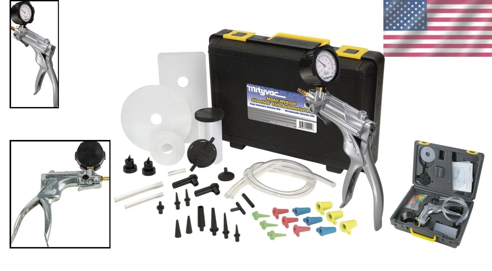 Silverline Elite Brake Clutch Bleeder Kit, Vacuum Pressure Tester, Universal …